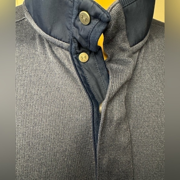 Under Armour Golf Men's Storm ColdGear Pullover Navy Blue Sweater Large 1/4 Snap - Picture 13 of 13